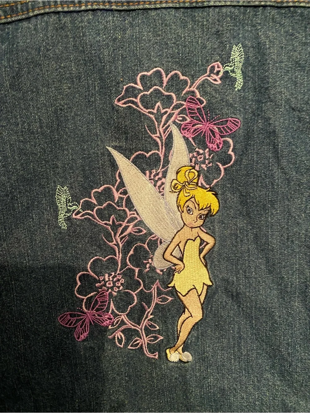 Disney Vintage Tinker Bell Embroidered Denim Jacket
